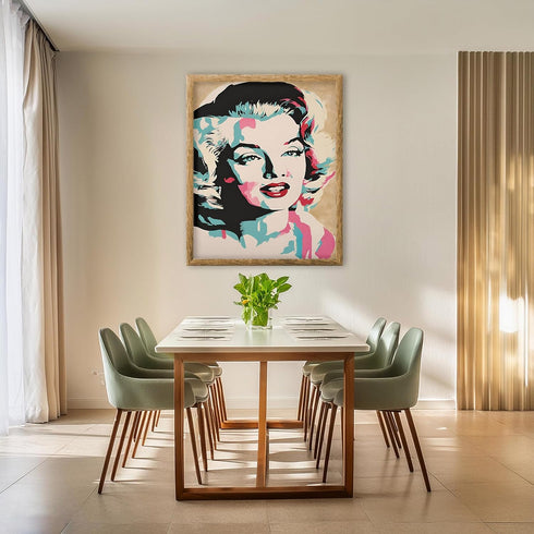 Posterizer 1 pcs- Marilyn Monroe inspired-pop art pastel theme-Famous Figures Art Collection-Abstract & Modern Art- Living Room Bedroom Decor- unf...